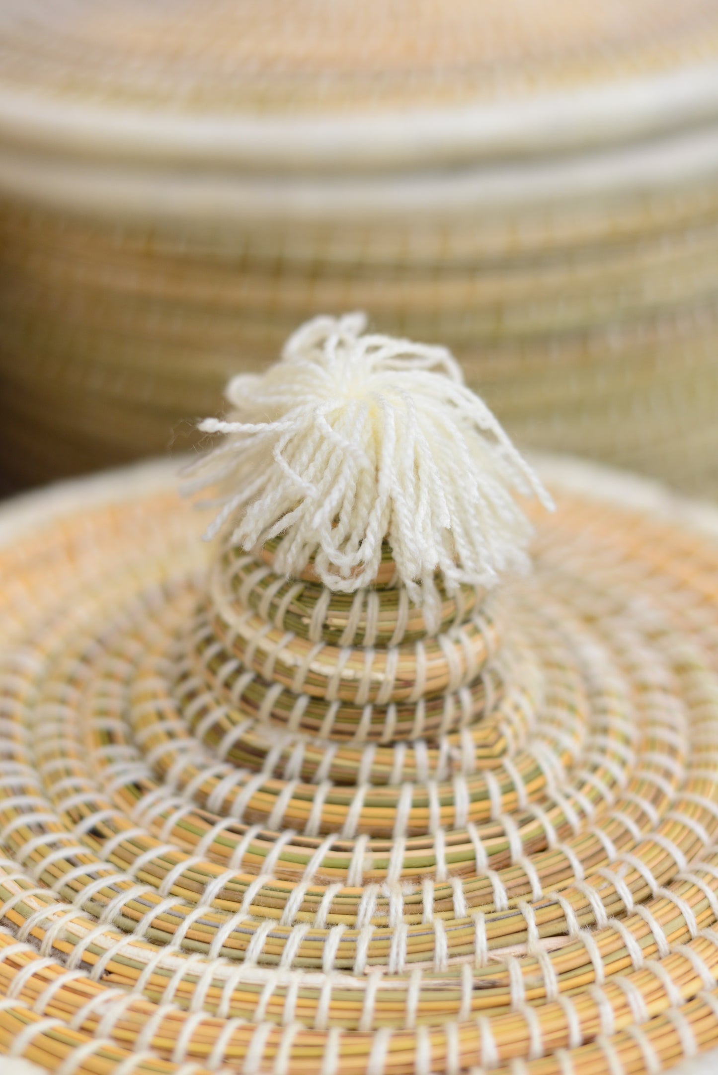Panier à linge naturel avec couvercle 60 cm
