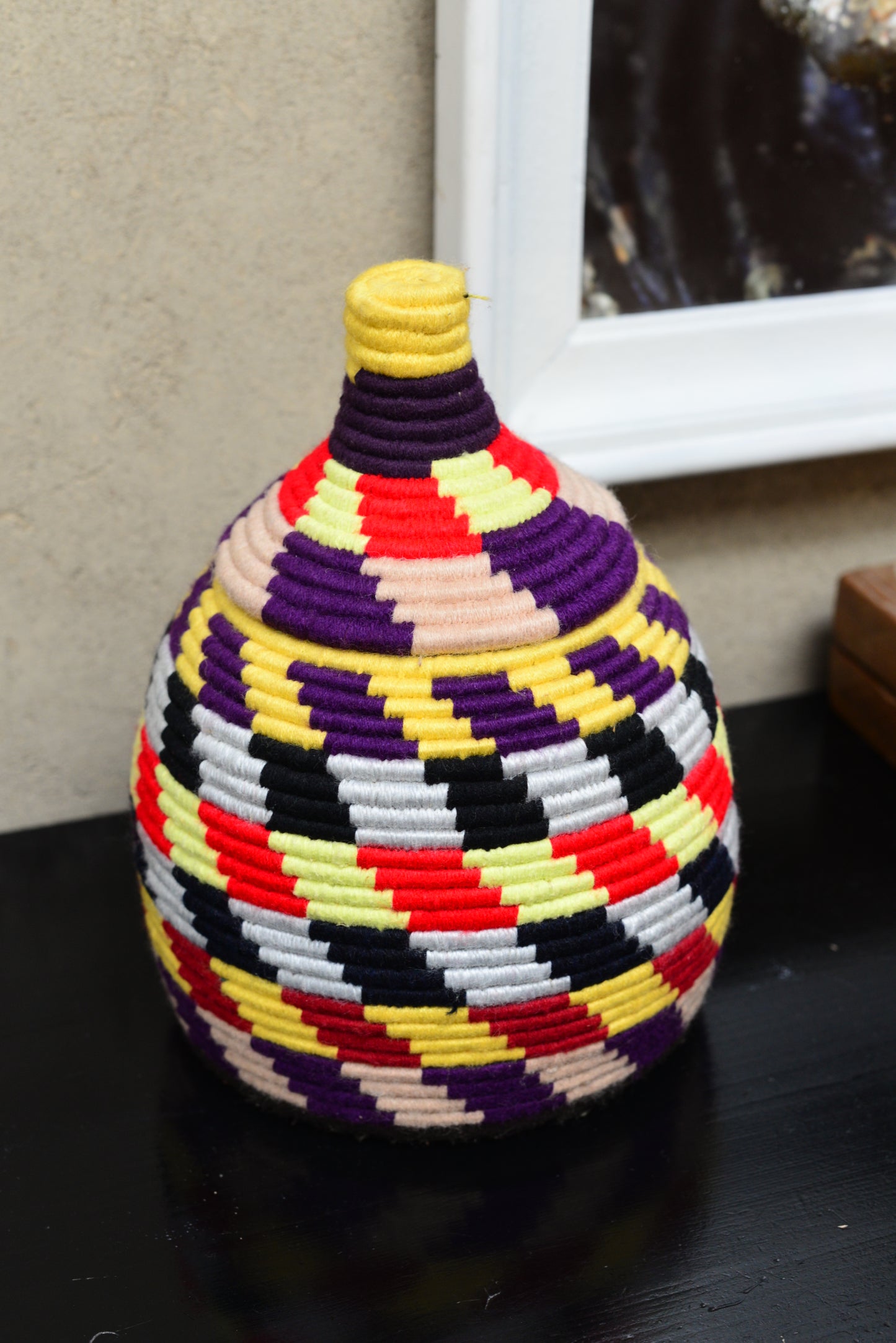 Boîte berbère colorée 23 cm