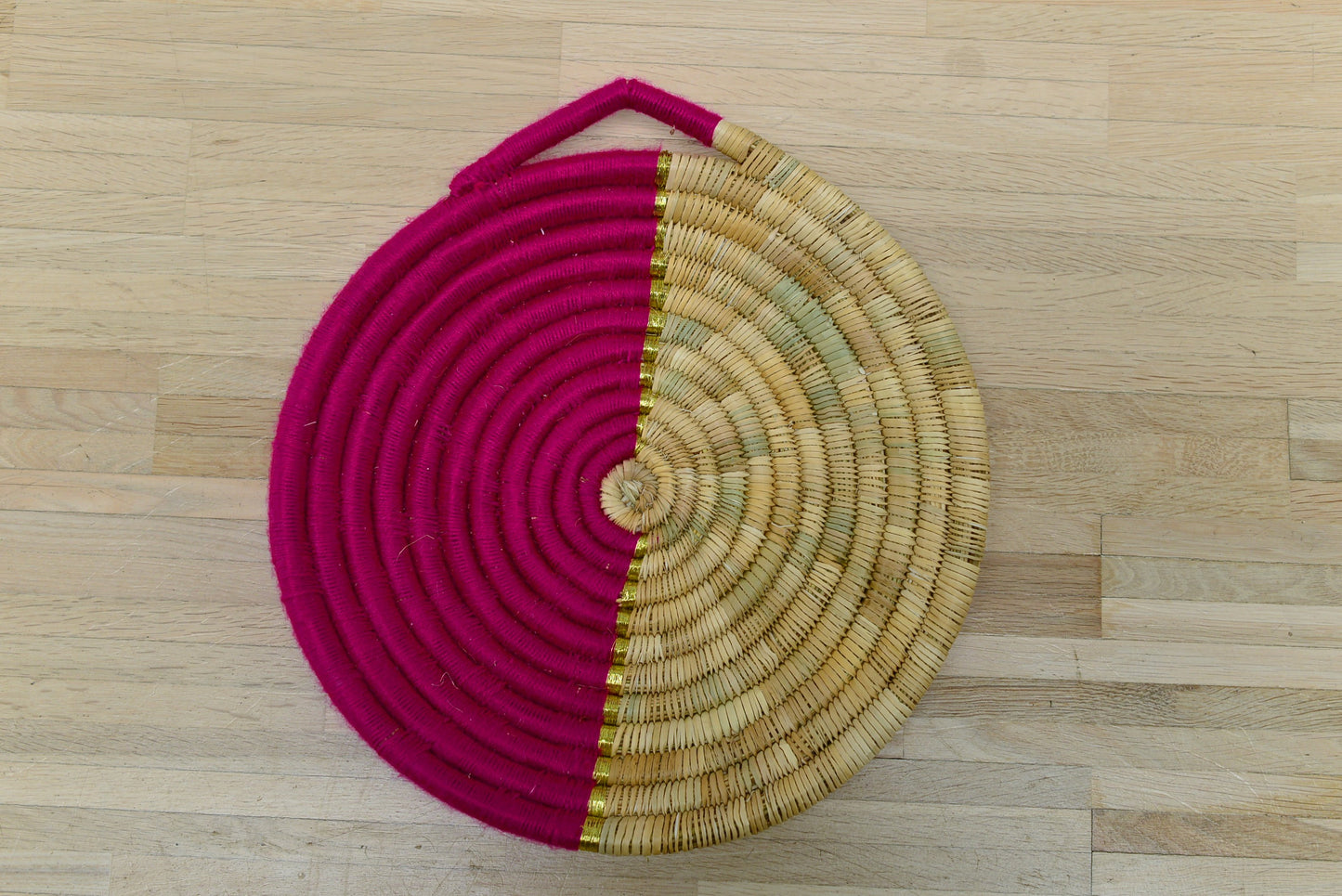 Corbeille TBEG fuchsia /naturel 35 cm
