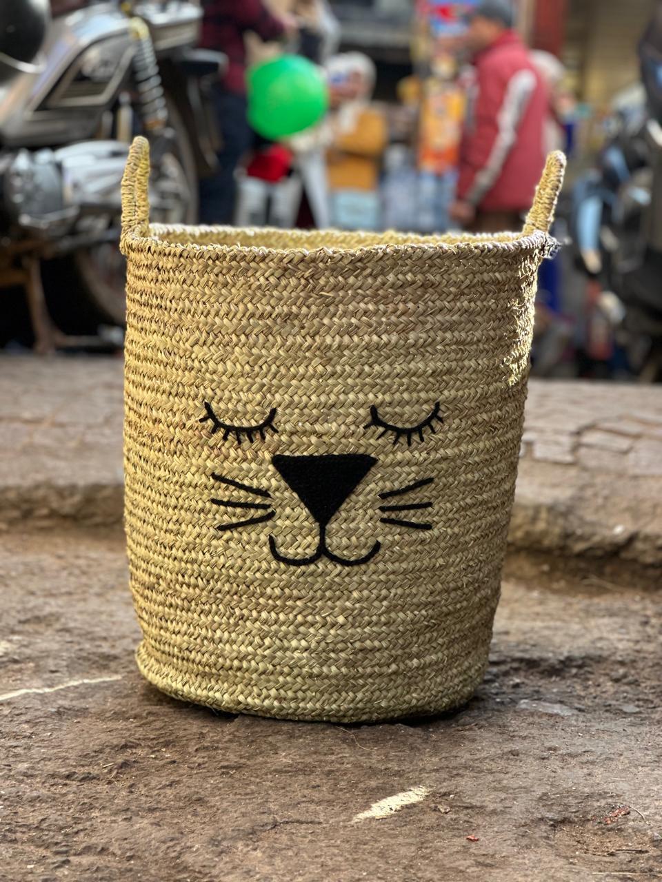 Panier à anses "chat"