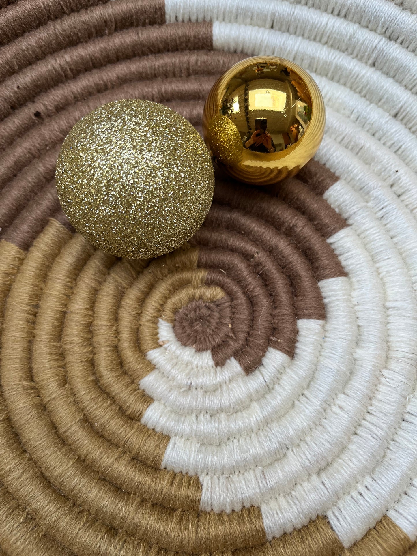 Corbeille TBEG blanc/naturel 43 cm
