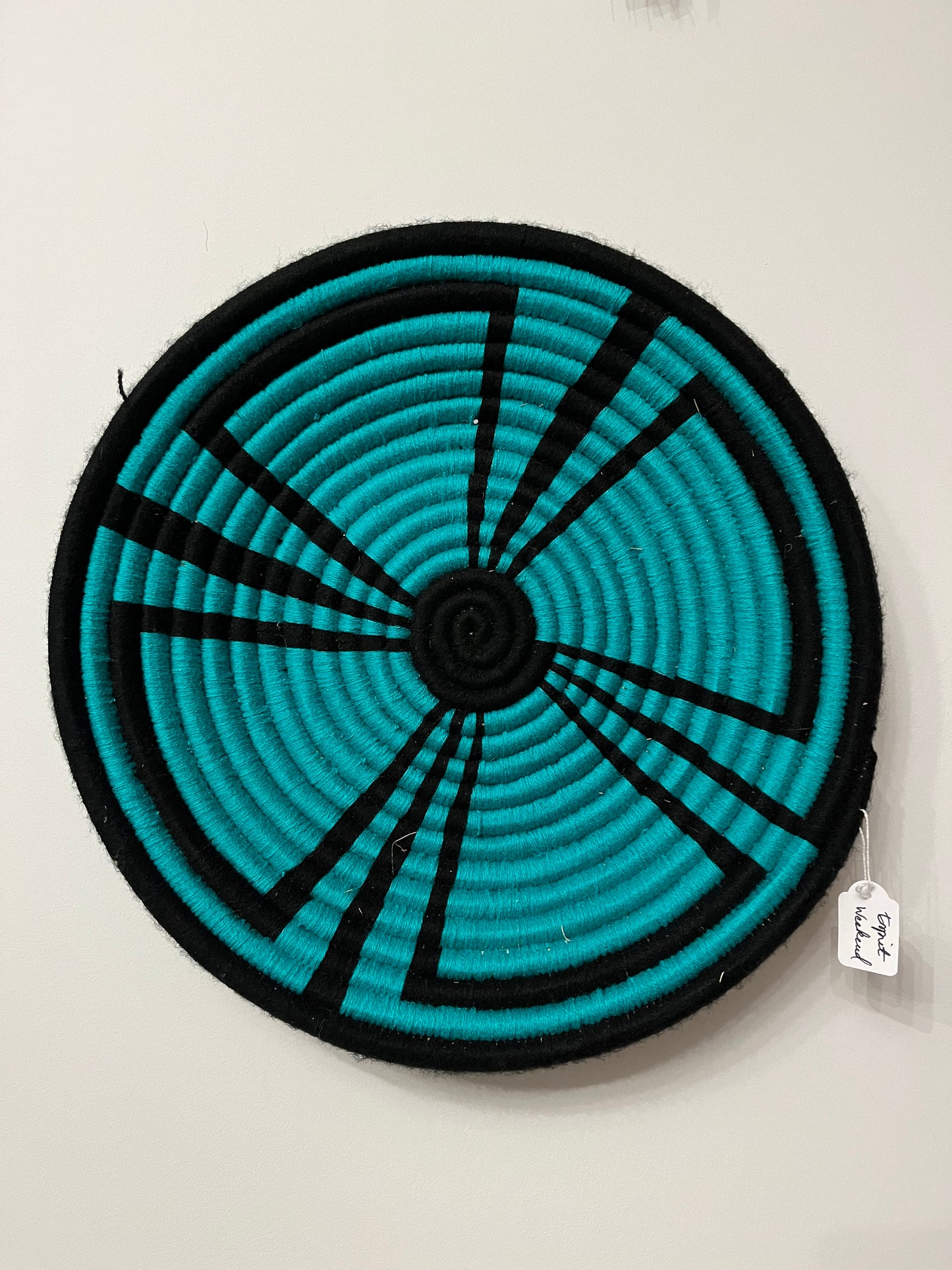 Corbeille TBEG colorée turquoise/noir 40 cm