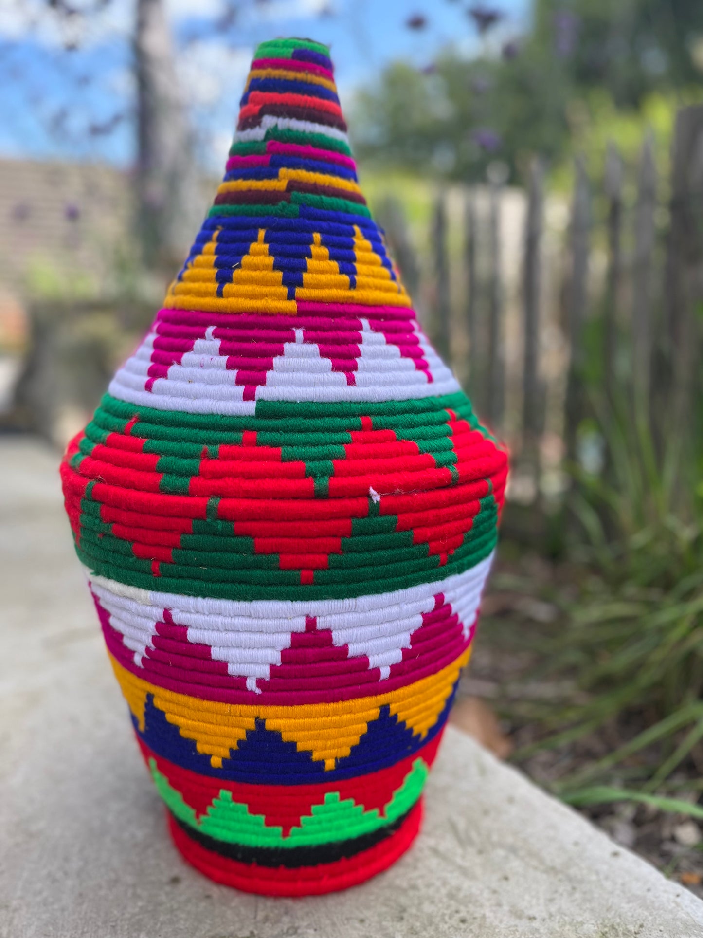 Boîte berbère colorée 50 cm