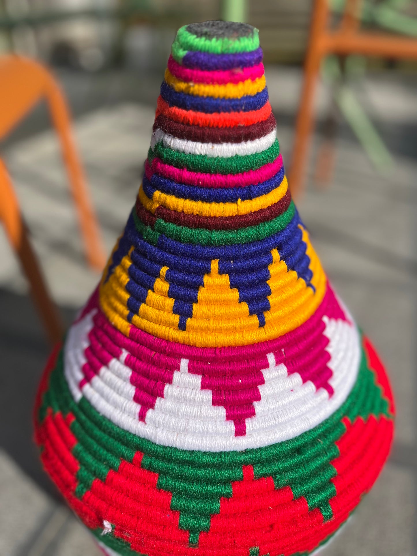 Boîte berbère colorée 50 cm