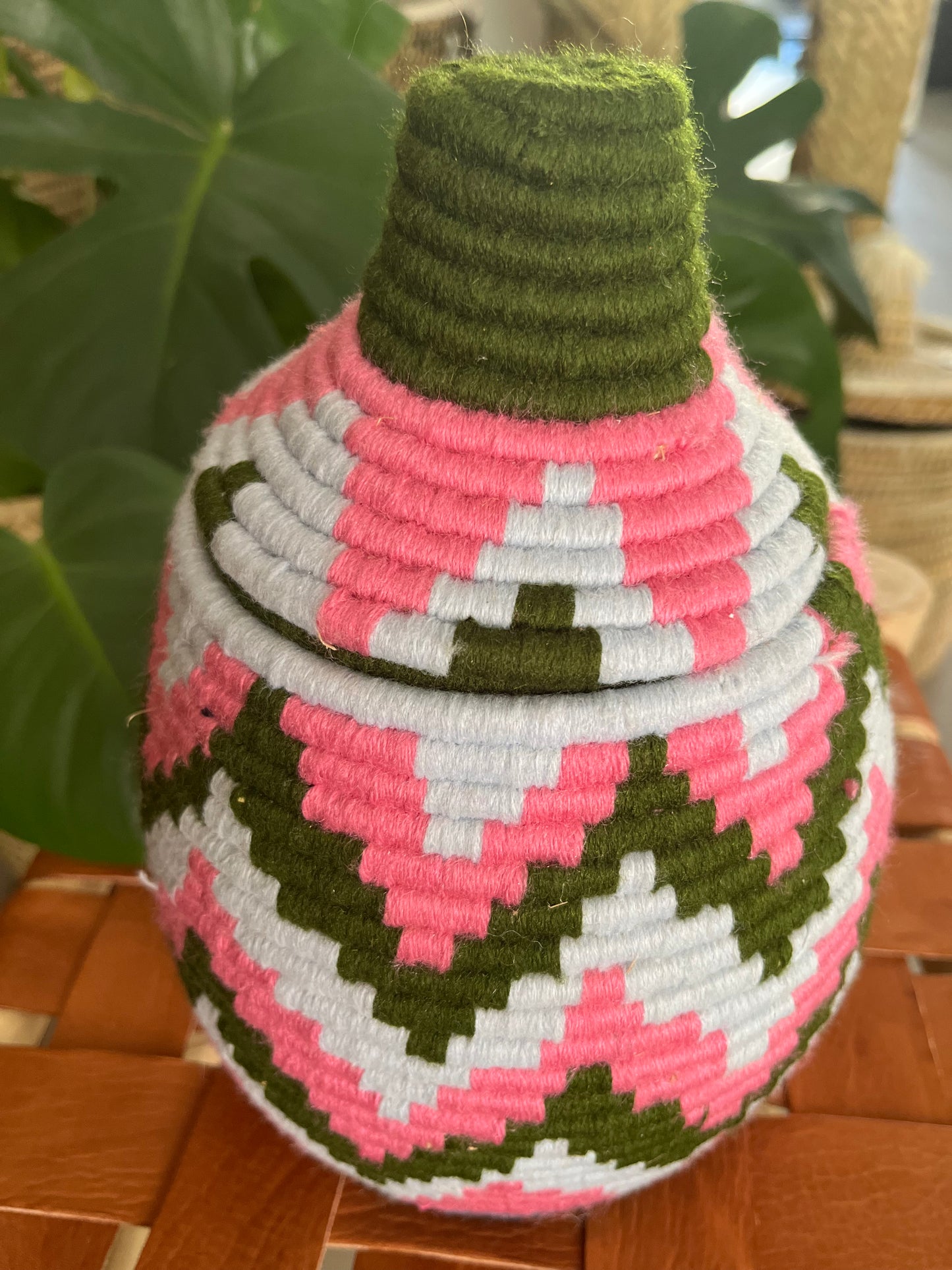 Boîte berbère colorée 23 cm